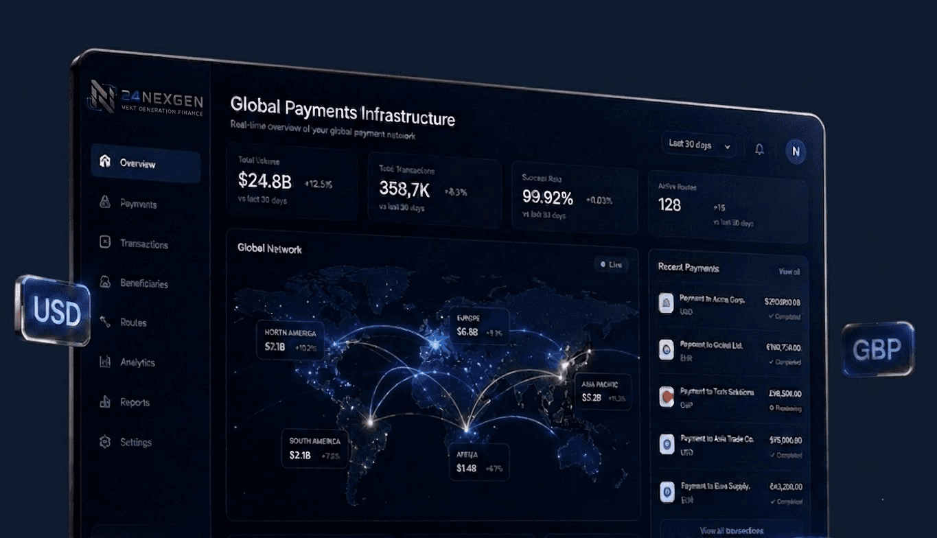 Global payments dashboard